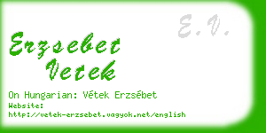 erzsebet vetek business card