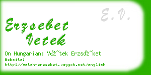 erzsebet vetek business card